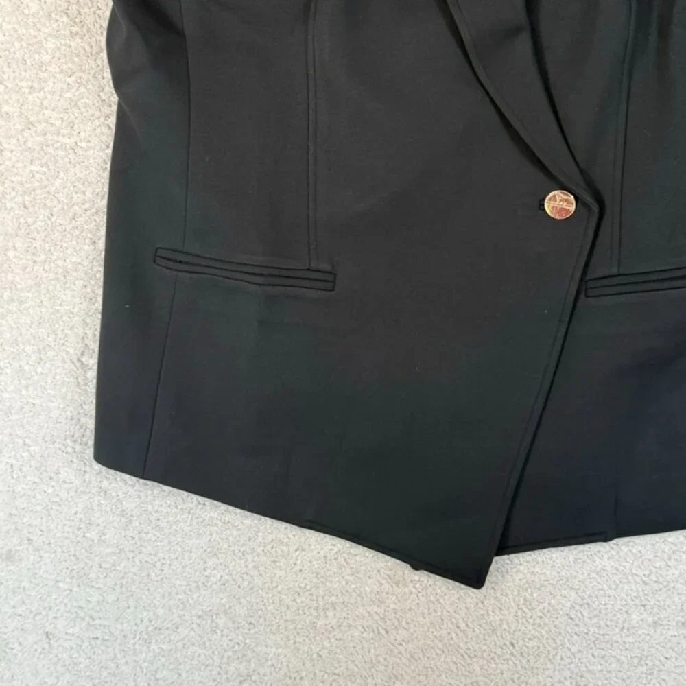 Spanx Womens Perfect Asymmetric Tailored Vest Ponte Knit Black Size 1X Work NWT - Picture 4 of 12